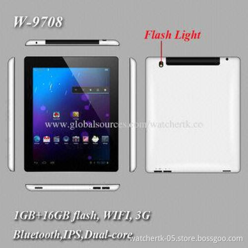 9.7-inch 3G Tablet PC with Quad-core, IPS Screen/GPS/Bluetooth/(2.0/5.0MP) Dual Camera